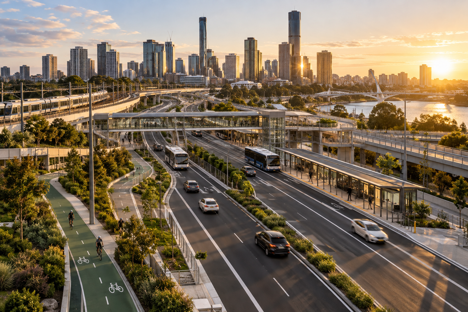 Integrated urban transport corridor